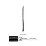 Summa Cuchillo de mesa 235 mm, acero inoxidable 18/10, satinado plata, TENA (Set de 12)