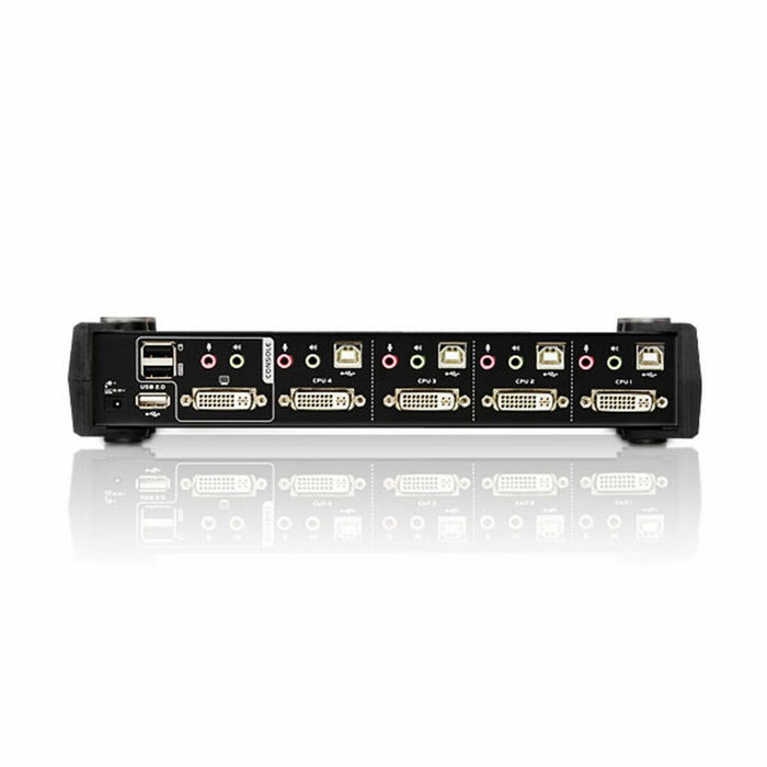 Aten CS1764A Interruptor KVM de 4 Puertos con DVI y Hub USB 2.0