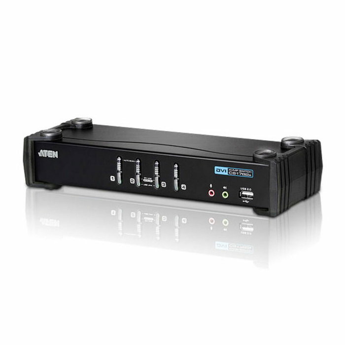 Aten CS1764A Interruptor KVM de 4 Puertos con DVI y Hub USB 2.0