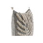 DKD Home Decor Cojín Gris y Blanco con Borlas y Bordado