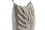 DKD Home Decor Cushion Relief23 Boho Gris Blanco 45 x 45 x 15 cm