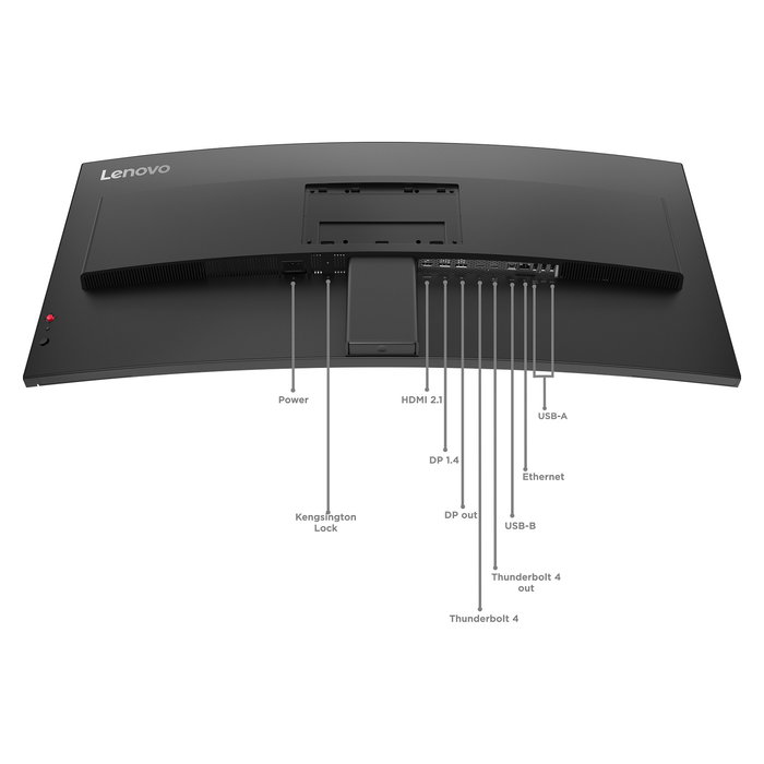 Lenovo ThinkVision P40WD-40 Monitor Curvo 100.8 cm (39.7") WUHD 5120x2160 IPS 120Hz HDR10 USB-C 140W Thunderbolt 4 KVM Altavoces 10W Negro