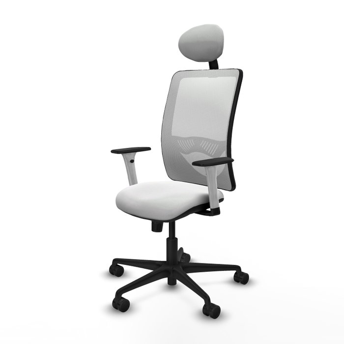 PIQUERAS Y CRESPO Silla de oficina Zulema con mecanismo Sincro y Cabecero Fijo, Blanco PIQUERAS Y CRESPO Silla de oficina Zulema con mecanismo Sincro y Cabecero Fijo, Blanco