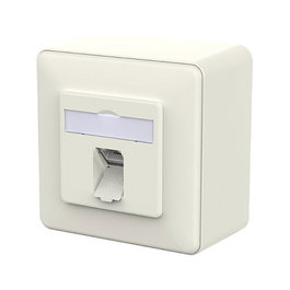 METZ CONNECT Anschlussdose E-DAT C6A LSA++ 1 Port AP Blanco, Jack RJ-45, 1 Unidad