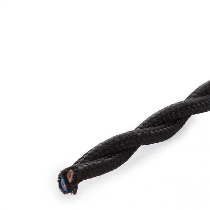 Cable Trenzado Textil 2x0,75mm² 1 Metro Negro SKD-CT275-BLACK para Lámparas Cable Trenzado Textil 2x0,75mm² 1 Metro Negro SKD-CT275-BLACK para Lámparas