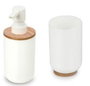 DKD Home Decor Set de Baño de 2 Piezas en Bambú y PS Blanco
