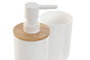 DKD Home Decor Baño Set de 2 Piezas Blanco Natural 7 x 16 x 7 cm Ps Bambu