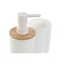 DKD Home Decor Set de Baño de 2 Piezas en Bambú y PS Blanco
