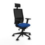 PIQUERAS Y CRESPO Silla de oficina Horna con mecanismo Sincro, Azul y Negro