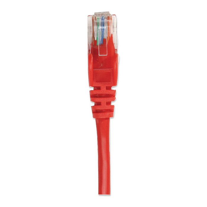 Intellinet Patch Cable de red RJ45 Cat6 1 m U/UTP Rojo con Hebelschutz y Contactos Dorados