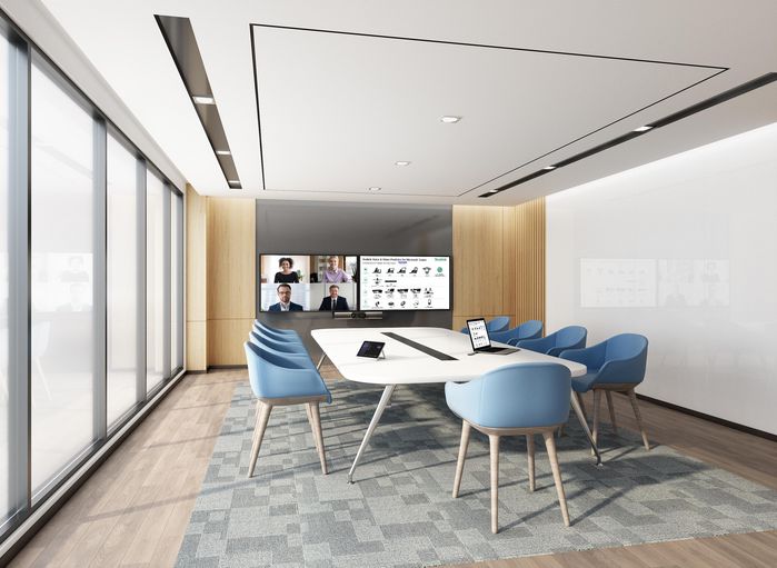 Yealink MeetingBar A30 Teams Edition - Videoconferencia todo en uno para salas medianas con Android 9.0, Zoom, 8MP, IA, 2x HDMI, CTP18 Touch Panel