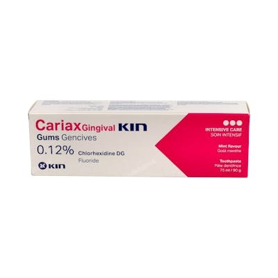 KIN Cariax Gingival Pasta Dental con Clorhexidina 0.12% para Encías - Tubo 75 ml KIN Cariax Gingival Pasta Dental con Clorhexidina 0.12% para Encías - Tubo 75 ml