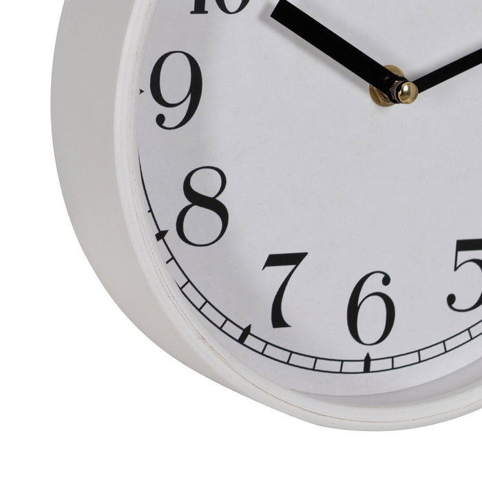Ixia Reloj Decorativo Blanco de Madera y Cristal Ixia Reloj Decorativo Blanco de Madera y Cristal