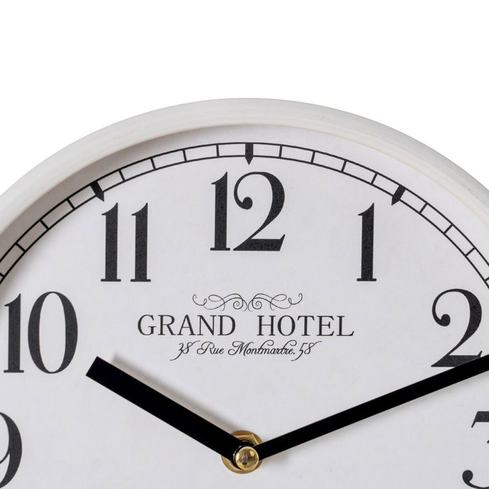 Ixia Reloj Decorativo Blanco de Madera y Cristal Ixia Reloj Decorativo Blanco de Madera y Cristal