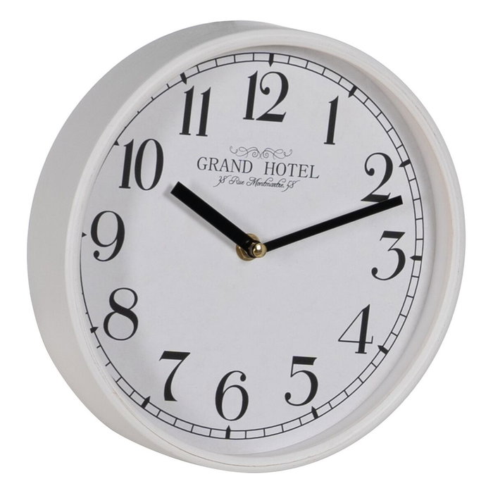 Ixia Reloj Decorativo Blanco de Madera y Cristal Ixia Reloj Decorativo Blanco de Madera y Cristal
