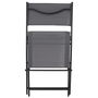 Home Deco Factory Silla Plegable Elba Gris 52,5x45,5 cm; h.79,5 cm