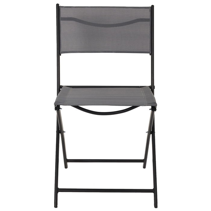 Home Deco Factory Silla Plegable Elba Gris 52,5x45,5 cm; h.79,5 cm