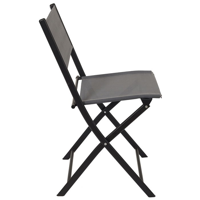 Home Deco Factory Silla Plegable Elba Gris 52,5x45,5 cm; h.79,5 cm