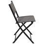 Home Deco Factory Silla Plegable Elba Gris 52,5x45,5 cm; h.79,5 cm