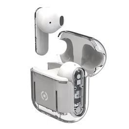 Celly SHEER Auriculares True Wireless Stereo Transparente, Blanco