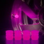 Occ Sport OCCLEV003 - Juego de 4 Tapones para Válvula LED Fluorescentes, Color Rosa, Material ABS, 3 x 1.5 cm, Universal