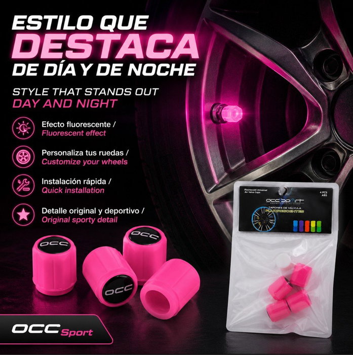 Occ Sport Tapones Válvula LED Rosa