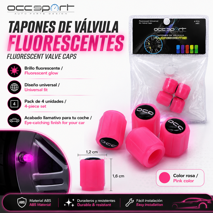 Occ Sport Tapones Válvula LED Rosa
