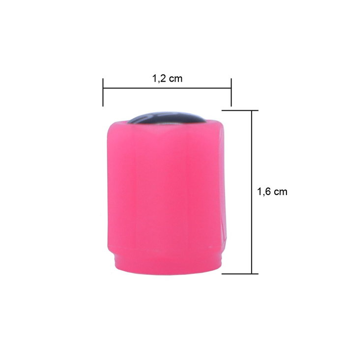 Occ Sport OCCLEV003 - Juego de 4 Tapones para Válvula LED Fluorescentes, Color Rosa, Material ABS, 3 x 1.5 cm, Universal