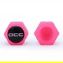 Occ Sport OCCLEV003 - Juego de 4 Tapones para Válvula LED Fluorescentes, Color Rosa, Material ABS, 3 x 1.5 cm, Universal