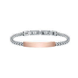 Sector Pulsera de Acero para Hombre con Detalles Rosa SZS82