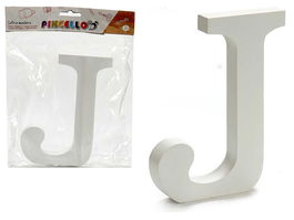 Pincello Letra J Madera Blanca 1.8 x 15 cm (Set de 12)