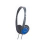 Panasonic RP-HT010E Auriculares Supraaurales Diadema Alámbricos para Música, Negro y Azul, Respuesta en Frecuencia 16 - 22000 Hz