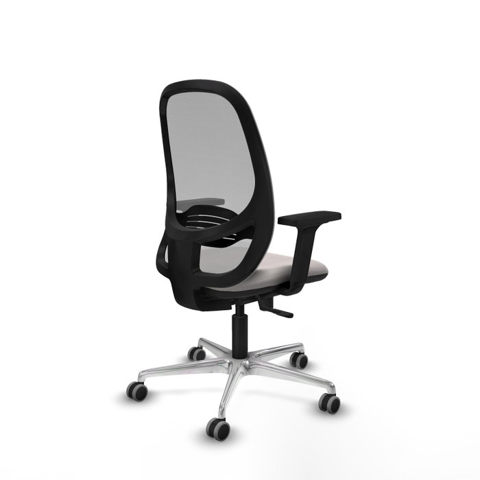 PIQUERAS Y CRESPO Silla de oficina Cilanco con mecanismo Sincro, Blanco y Gris