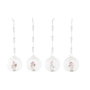 DKD Home Decor Decoración Colgante Resina Cristal 7x6x8 Surtido de 4 unidades