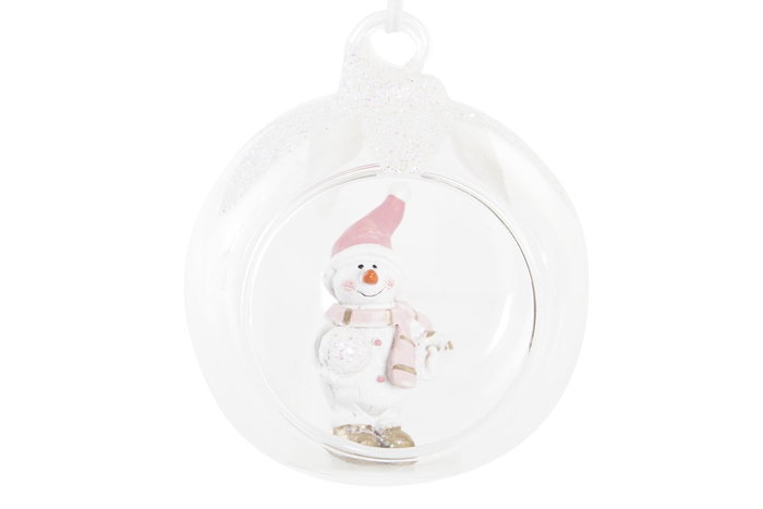 DKD Home Decor Decoracion Colgante Navidad Fantasia Rojo Resina Cristal 6 x 8 x 7 cm (4 Unidades)