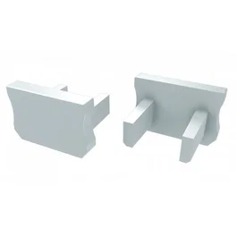 Tapón Final Perfíl Tipo X - Plástico Blanco-Con Agujero