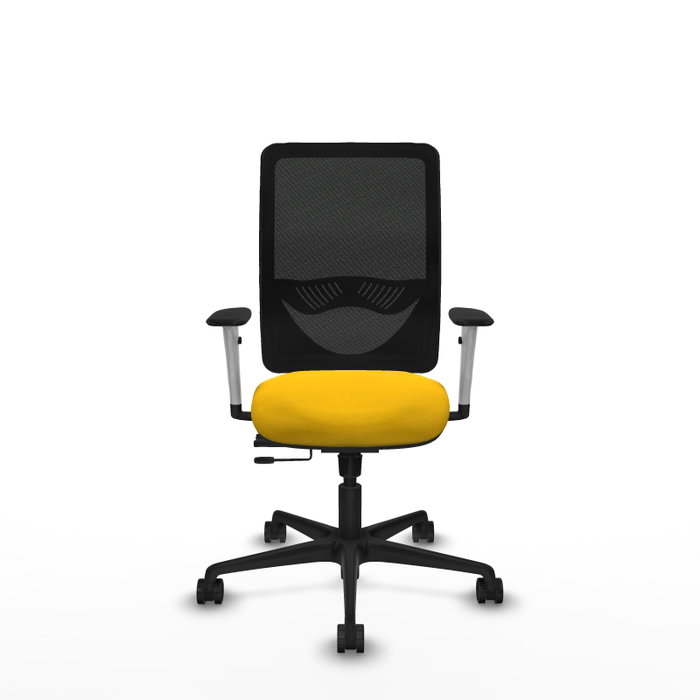 PIQUERAS Y CRESPO Silla de oficina Zulema con mecanismo Sincro/Traslack Amarillo y Negro