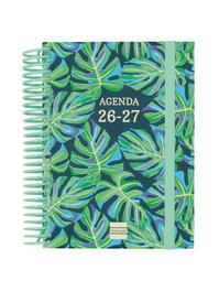 Finocam Agenda Escolar Diva Espiral 2026-27 Selva Tapa Extra Dura 120x164 mm