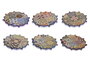 DKD Home Decor Imanes Azulejos Dorado Surtido 6