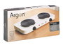 Argon Hornillo Eléctrico Doble Blanco, 2000W, Dimensiones 48 x 27 x 7 cm, Metal (Set de 4)
