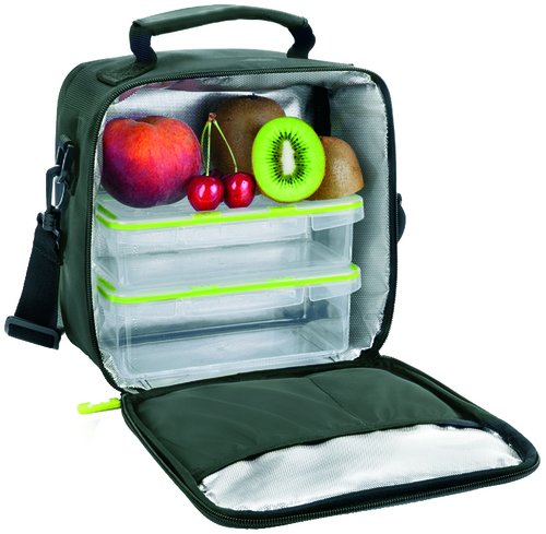 Ibili Lunch Away Green Porta Alimentos con 2 Recipientes Herméticos
