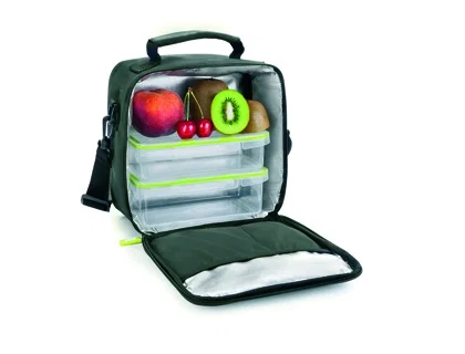 Ibili Lunch Away Green Porta Alimentos con 2 Recipientes Herméticos