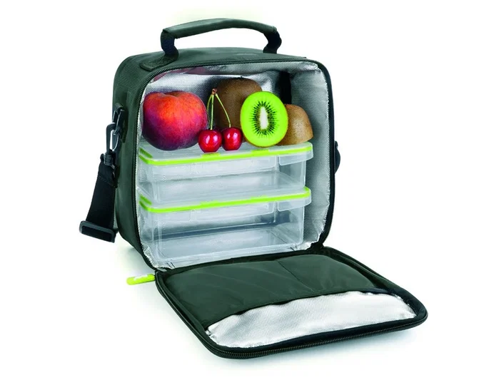 Ibili Lunch Away Green Porta Alimentos con 2 Recipientes Herméticos