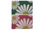 DKD Home Decor Felpudo Fibra de coco Goma Margarita Verde Menta Rosa Blanco Amarillo 40 x 60 cm (2 Unidades)