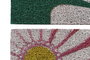 DKD Home Decor Felpudo Fibra de coco Goma Margarita Verde Menta Rosa Blanco Amarillo 40 x 60 cm (2 Unidades)