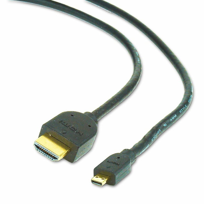 Gembird Cable HDMI de 3m con conectores HDMI Estándar a Micro HDMI Negro