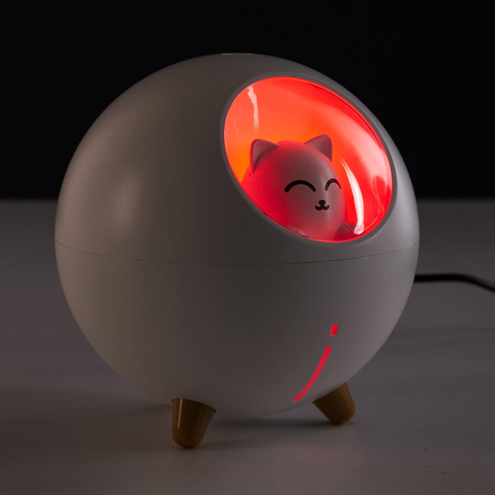 The Concept Factory Difusor Ambientador Kawaii con Luz LED Cambiante y Dos Modos de Difusión USB Incluye Filtros Recambio