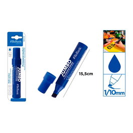 MP Marcador permanente jumbo azul punta biselada