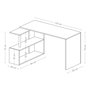 Hanah Home Mesa de Estudio Blanco 130x74x94 cm
