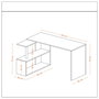 Hanah Home Mesa de Estudio Blanco 130x74x94 cm